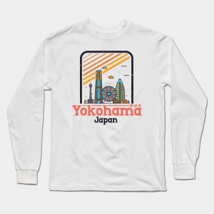 Yokohama, Japan City Vintage Long Sleeve T-Shirt